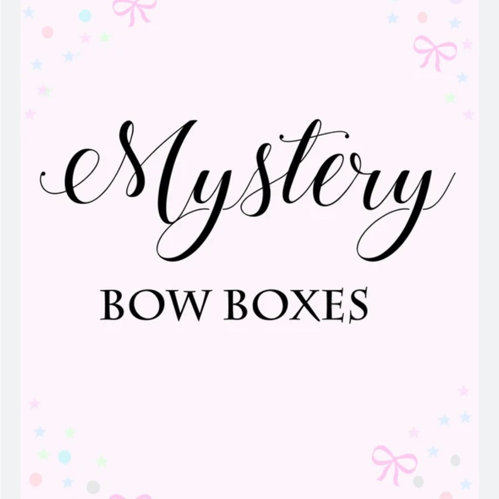 Mystery bow box made with love 💜🎀 with at least 3 bows included or more